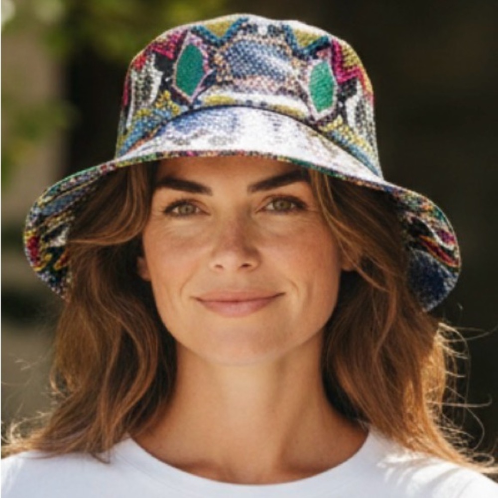 ASOS Multicolor Snake Print Bucket Hat